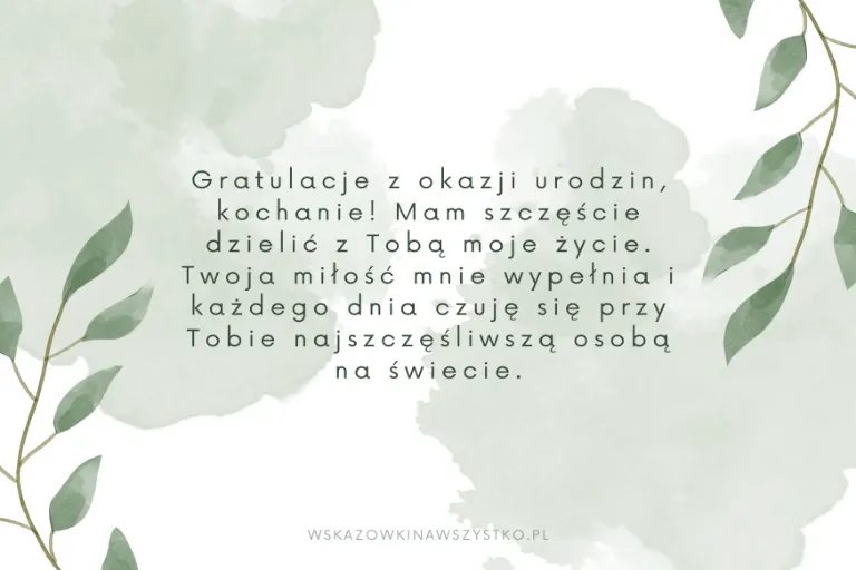 Miłosne życzenia urodzinowe