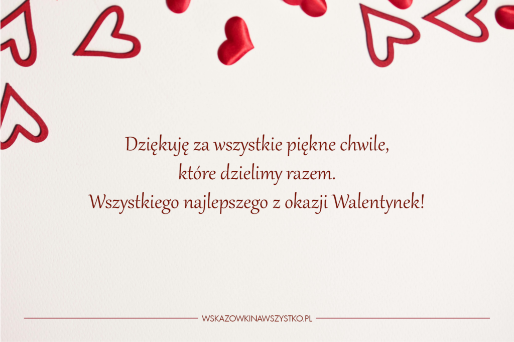 Piękne życzenia walentynkowe